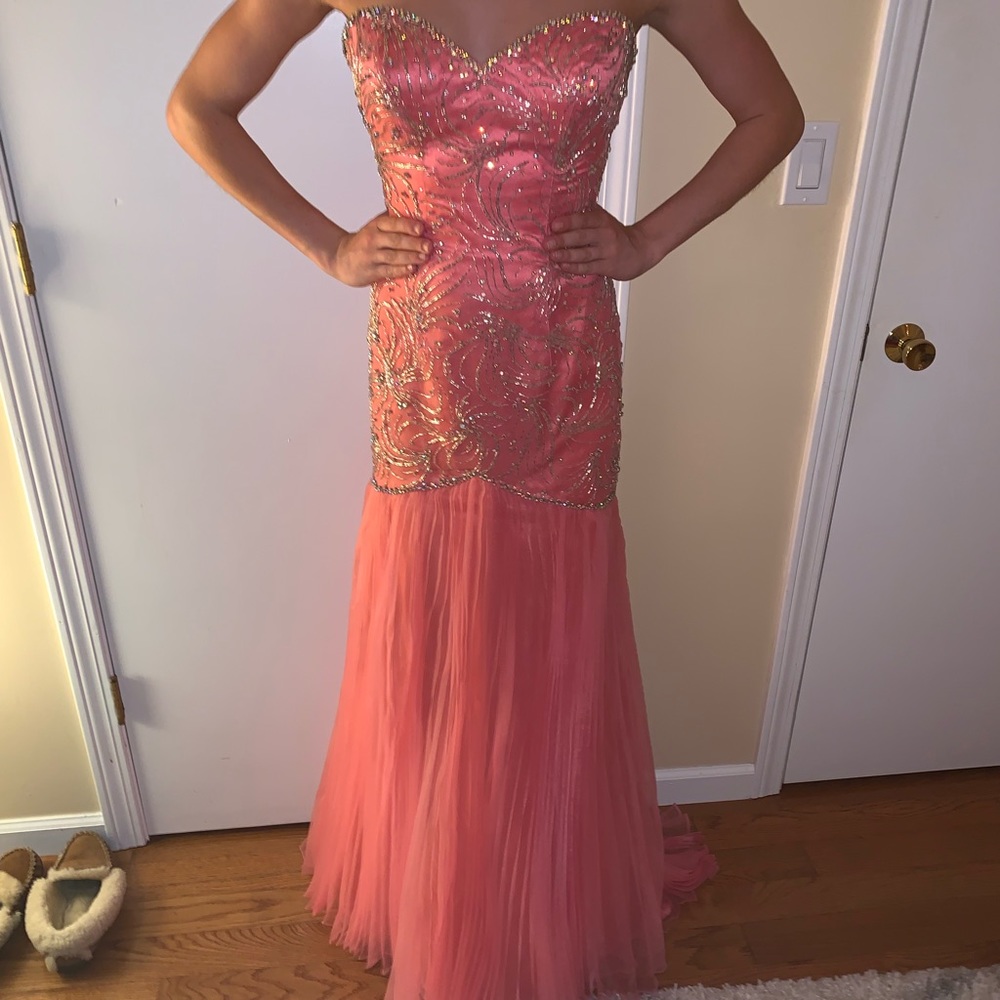 Pink once of a kind Jovani